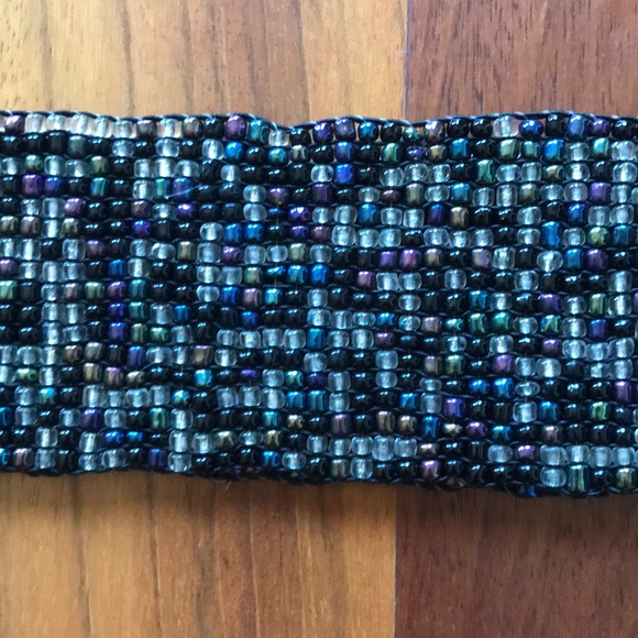 Multicolored Beaded Elastic Belt, 28.5 in. - Picture 2 of 2